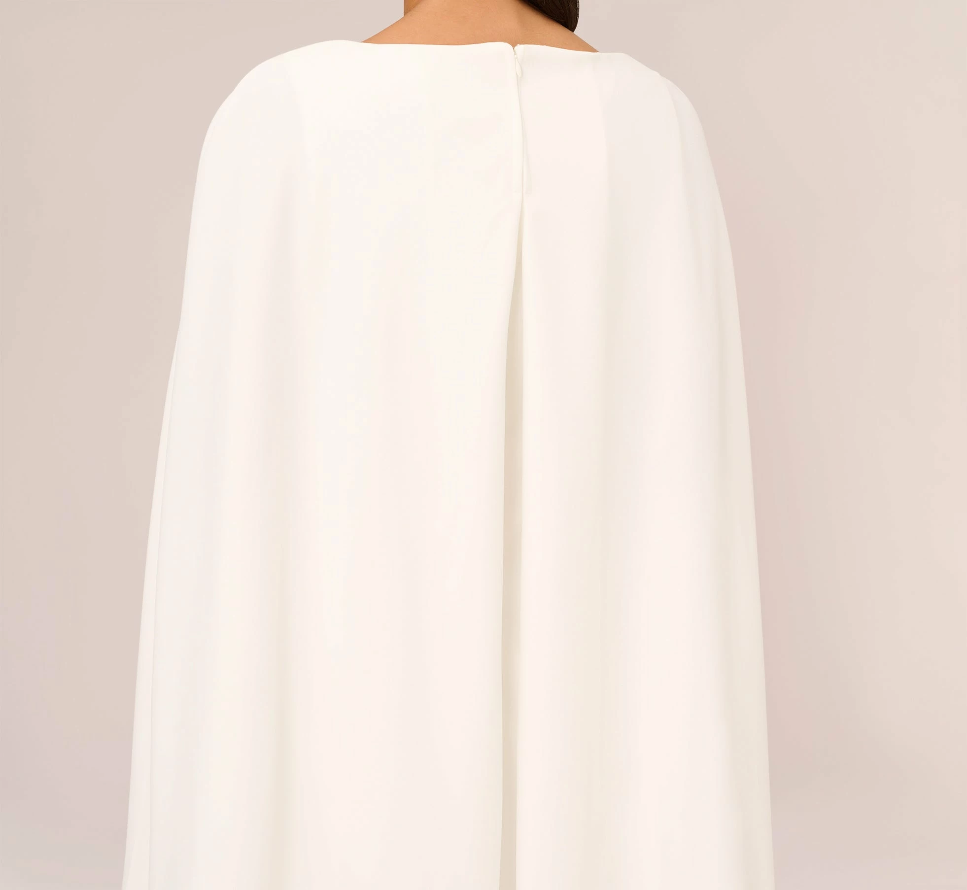 Adrianna Papell Structured Cape Sheath Dress In Ivory 5 Adrianna Papell Structured Cape Sheath Dress In Ivory - Image 5