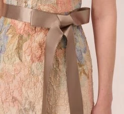 Adrianna Papell Floral Matelasse Gown In Blush Multi 9 Adrianna Papell Floral Matelasse Gown In Blush Multi -Adrianna Papell Shop 081903250 BLH Regular Lifestyle