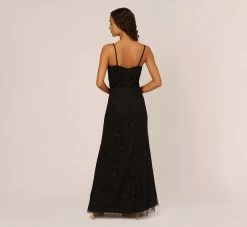 Adrianna Papell Art Deco Beaded Blouson Gown In Black 10 Adrianna Papell Art Deco Beaded Blouson Gown In Black -Adrianna Papell Shop 091866700 BLK Regular Back