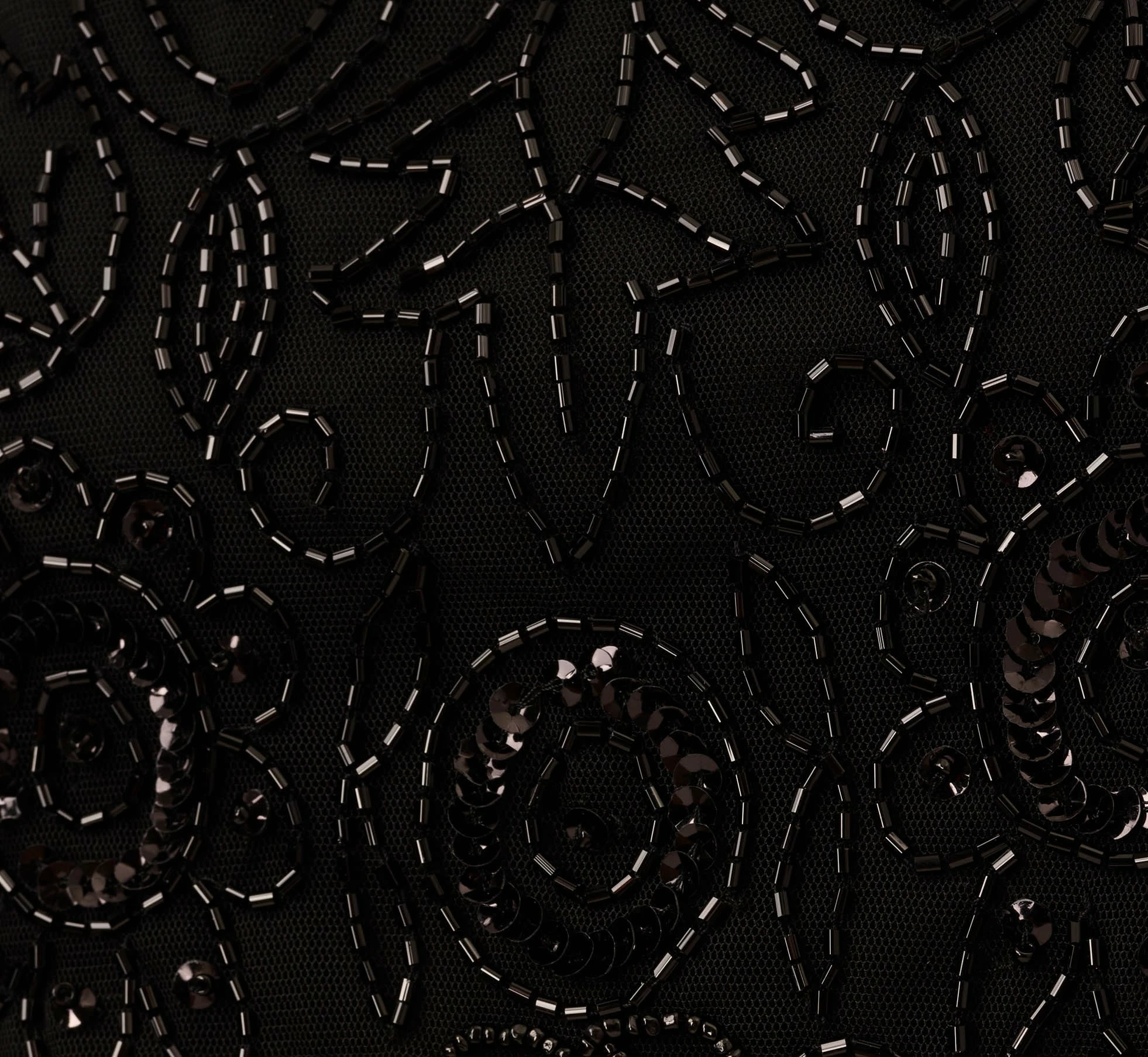 Adrianna Papell Short Sleeve Blouson Beaded Gown In Black 6 Adrianna Papell Short Sleeve Blouson Beaded Gown In Black - Image 6