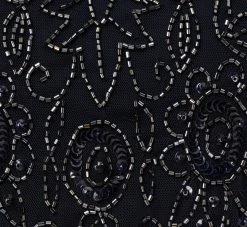 Adrianna Papell Short Sleeve Blouson Beaded Gown In Navy -Adrianna Papell Shop 191906600 NAV Regular Alternate