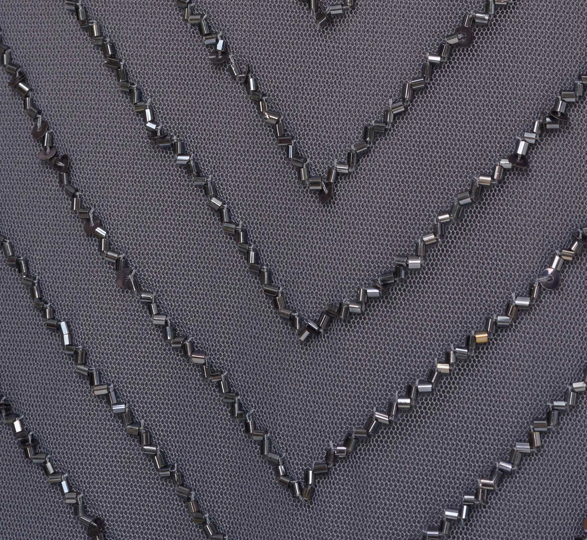 Adrianna Papell Plus Size Art Deco Beaded Blouson Dress With Halter Neckline In Dusty Blue 6 Adrianna Papell Plus Size Art Deco Beaded Blouson Dress With Halter Neckline In Dusty Blue - Image 6