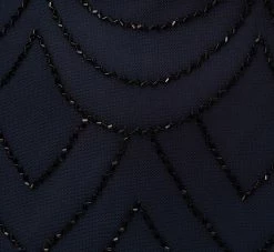 Adrianna Papell Short Sleeve Beaded Blouson Gown In Navy Black 11 Adrianna Papell Short Sleeve Beaded Blouson Gown In Navy Black -Adrianna Papell Shop 191916100 AI410 Regular Alternate