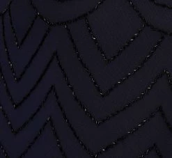 Adrianna Papell Plus Size Short Sleeve Beaded Blouson Gown In Navy Black -Adrianna Papell Shop 191916101 AI410 Plus Alternate