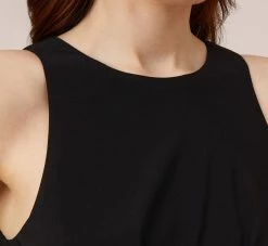 Adrianna Papell Matte Stretch Jersey Fit And Flare Short Halter Dress In Black 11 Adrianna Papell Matte Stretch Jersey Fit And Flare Short Halter Dress In Black -Adrianna Papell Shop AP1D102352 AA002 Regular Side