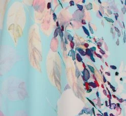 Adrianna Papell Floral Mock Neck Midi Dress In Light Blue Multi -Adrianna Papell Shop AP1D104505 AB481 Regular Alternate