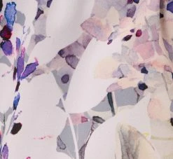 Adrianna Papell Floral Mock Neck Midi Dress In Dusty Blue Multi -Adrianna Papell Shop AP1D104505 CJ980 Regular Alternate