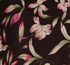 Adrianna Papell Floral-Print Fit-And-Flare Chiffon Short Dress In Black Multi -Adrianna Papell Shop AP1D104622 AA963 Regular Alternate