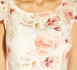 Adrianna Papell Floral-Print Jacquard Short Sheath Dress In Ivory Soft Coral 13 Adrianna Papell Floral-Print Jacquard Short Sheath Dress In Ivory Soft Coral -Adrianna Papell Shop AP1D104735 AY686 Regular Detail