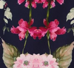 Adrianna Papell Floral-Print Crepe Midi-Length Sheath Dress In Navy Multi -Adrianna Papell Shop AP1D104781 AA980 Regular Alternate