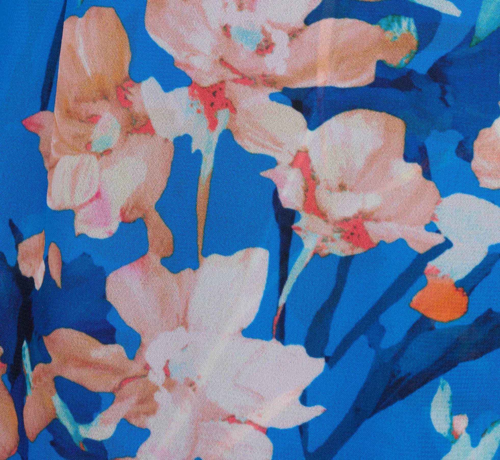 Adrianna Papell Floral-Print Chiffon Short Wrap Dress In Blue Multi 6 Adrianna Papell Floral-Print Chiffon Short Wrap Dress In Blue Multi - Image 6