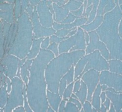 Adrianna Papell Plus Size Floral Metallic Stencil Midi-Length Mermaid Dress With Capelet In Light Blue 11 Adrianna Papell Plus Size Floral Metallic Stencil Midi-Length Mermaid Dress With Capelet In Light Blue -Adrianna Papell Shop AP1D104918 AA486 Plus Alternate