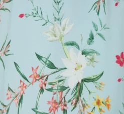 Adrianna Papell Floral Print Stretch Chiffon Midi-Length Fit-And-Flare Dress With Flutter Sleeves In Mint Smoke 12 Adrianna Papell Floral Print Stretch Chiffon Midi-Length Fit-And-Flare Dress With Flutter Sleeves In Mint Smoke -Adrianna Papell Shop AP1D104952 AH484 Regular Alternate