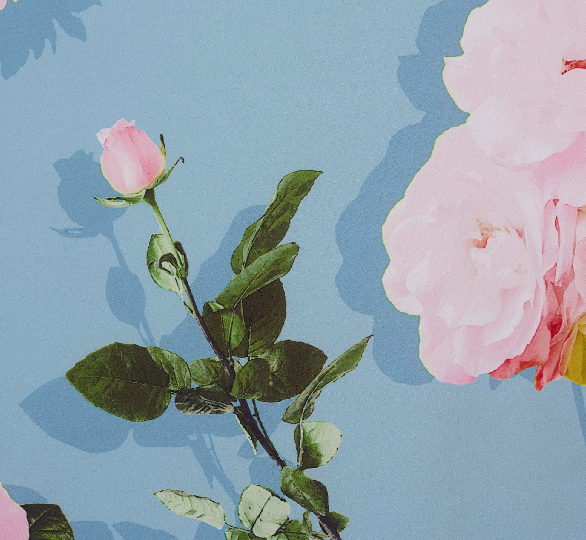 Adrianna Papell Floral Print Crepe De Chine Midi-Length Dress In Blue Multi 6 Adrianna Papell Floral Print Crepe De Chine Midi-Length Dress In Blue Multi - Image 6