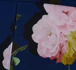 Adrianna Papell Plus Size Floral Print Chiffon Cropped Jumpsuit In Navy Multi 12 Adrianna Papell Plus Size Floral Print Chiffon Cropped Jumpsuit In Navy Multi -Adrianna Papell Shop AP1D104961 AA980 Plus Alternate