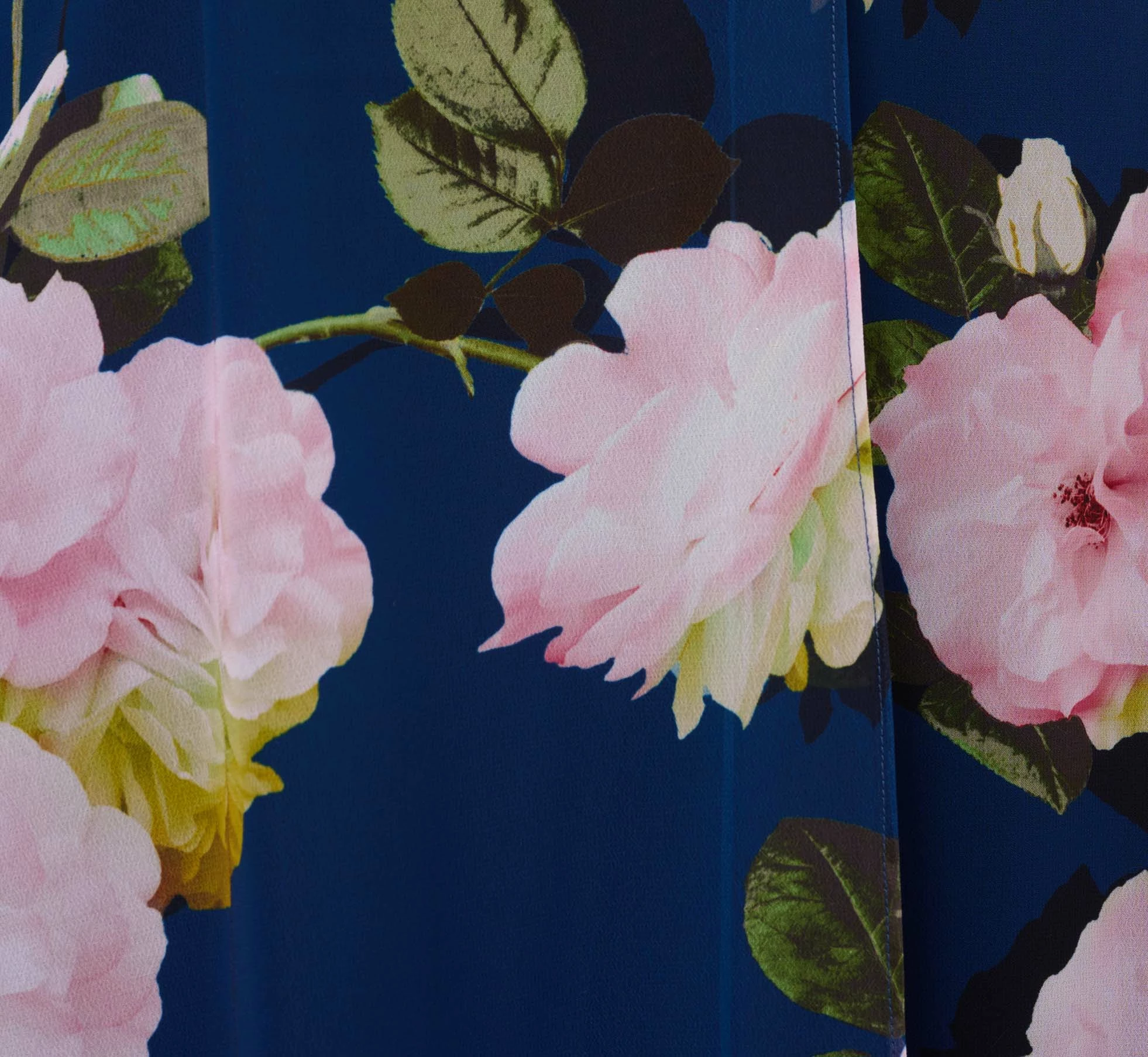 Adrianna Papell Floral Print Chiffon Cropped Jumpsuit In Navy Multi 4 Adrianna Papell Floral Print Chiffon Cropped Jumpsuit In Navy Multi - Image 4