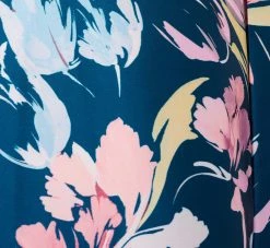 Adrianna Papell Floral Print Mikado Short High Low Fit-And-Flare Dress In Navy Multi 13 Adrianna Papell Floral Print Mikado Short High Low Fit-And-Flare Dress In Navy Multi -Adrianna Papell Shop AP1D104962 AA980 Regular Alternate