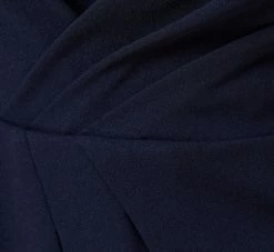 Adrianna Papell Stretch Knit Crepe Draped Illusion Short Faux Wrap Dress In Midnight -Adrianna Papell Shop AP1D104979 AB411 Regular Alternate