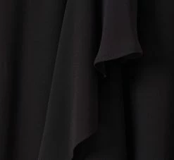 Adrianna Papell Chiffon And Stretch Jersey Short Pull On Dress With Ruffle In Black -Adrianna Papell Shop AP1D104984 AA002 Regular Alternate