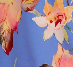 Adrianna Papell Plus Size Flutter Sleeve Floral Print Dress With Tie Front In Peri Multi 11 Adrianna Papell Plus Size Flutter Sleeve Floral Print Dress With Tie Front In Peri Multi -Adrianna Papell Shop AP1D105008 AC494 Plus Alternate