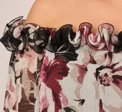 Adrianna Papell Plus Size Off The Shoulder Jumpsuit With Floral Embroidered Bodice In Black Multi 10 Adrianna Papell Plus Size Off The Shoulder Jumpsuit With Floral Embroidered Bodice In Black Multi -Adrianna Papell Shop AP1D105037 AA963 Plus Lifestyle