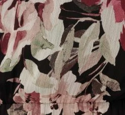 Adrianna Papell Plus Size Floral Chiffon Dress With Three Quarter Length Sleeves In Black Multi -Adrianna Papell Shop AP1D105038 AA963 Plus Alternate