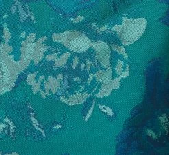 Adrianna Papell Floral Jacquard Sleeveless Midi Dress With Cutout Back In Teal Multi -Adrianna Papell Shop AP1D105203 AH090 Regular Alternate