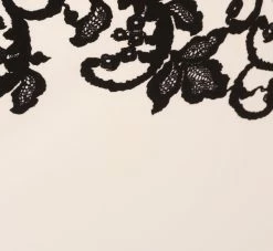 Adrianna Papell Scroll Lace Midi Dress With Three Quarter Sleeves In Ivory Black -Adrianna Papell Shop AP1D105223 AA173 Regular Alternate