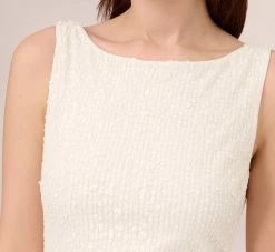 Adrianna Papell Sleeveless Beaded Cocktail Dress In Ivory 11 Adrianna Papell Sleeveless Beaded Cocktail Dress In Ivory -Adrianna Papell Shop AP1E205327 AA194 Regular Detail