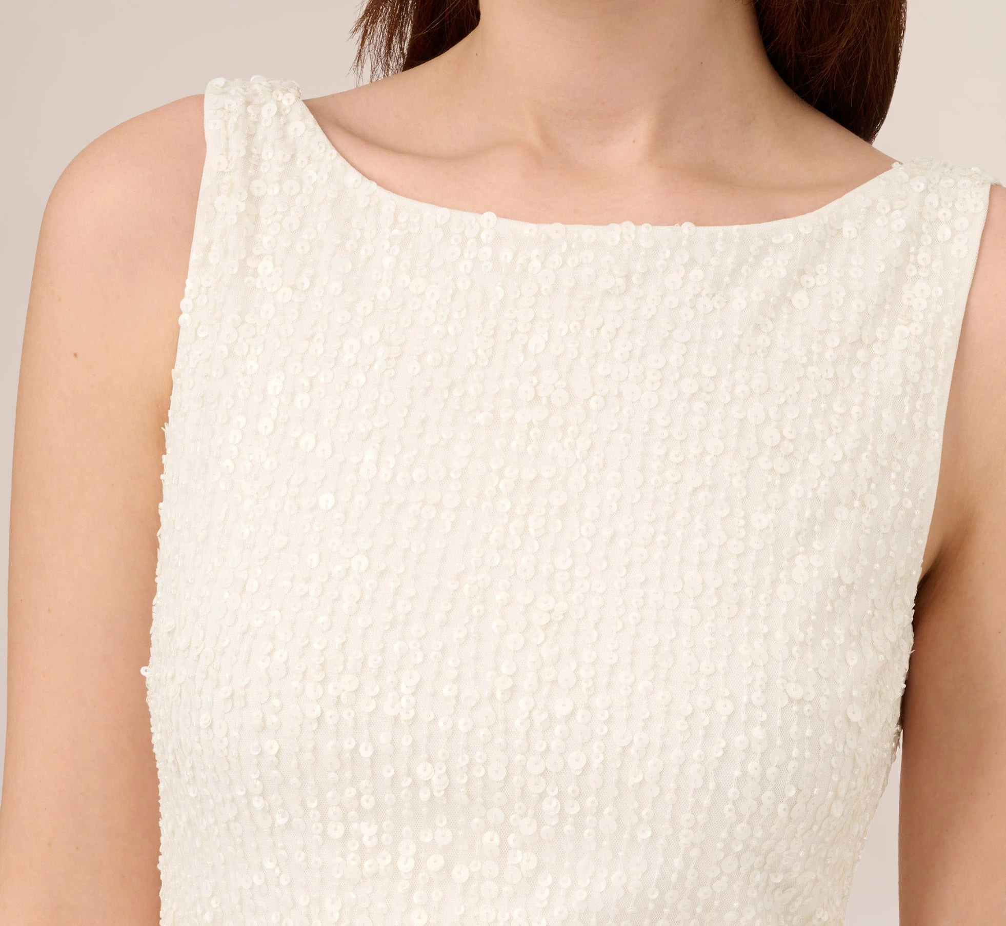 Adrianna Papell Sleeveless Beaded Cocktail Dress In Ivory 5 Adrianna Papell Sleeveless Beaded Cocktail Dress In Ivory - Image 5