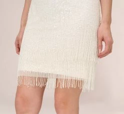 Adrianna Papell Sleeveless Beaded Cocktail Dress In Ivory 9 Adrianna Papell Sleeveless Beaded Cocktail Dress In Ivory -Adrianna Papell Shop AP1E205327 AA194 Regular Lifestyle