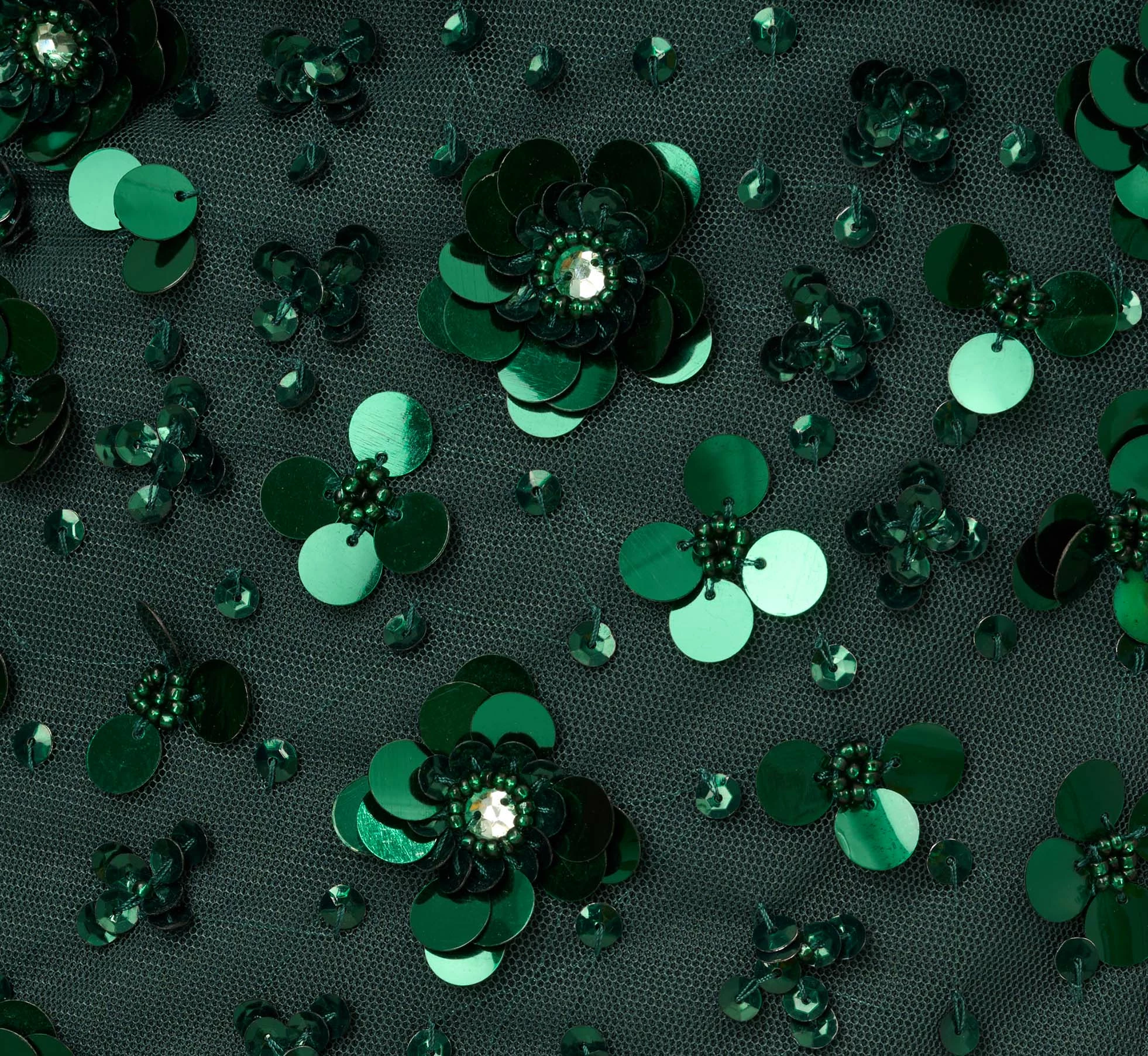 Adrianna Papell Off Shoulder Dress With Floral Embellishment In Dusty Emerald 5 Adrianna Papell Off Shoulder Dress With Floral Embellishment In Dusty Emerald - Image 5