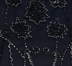 Adrianna Papell Short Sleeve Beaded Cocktail Dress With Popover In Midnight -Adrianna Papell Shop AP1E207775 AG410 Regular Alternate