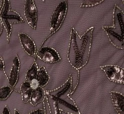 Adrianna Papell Hand Beaded Short Sleeve Floral Godet Gown In Moonscape -Adrianna Papell Shop AP1E208349 AD542 Regular Alternate