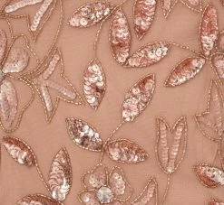 Adrianna Papell Long Floral Beaded Gown With Flutter Sleeves In Rose Gold -Adrianna Papell Shop AP1E208445 AA958 Regular Alternate 34e93ffd 4851 41a1 b916 b85052132aa5