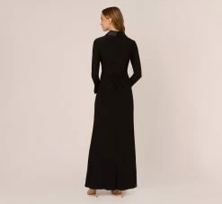 Adrianna Papell Tuxedo Mermaid Gown In Black -Adrianna Papell Shop AP1E208564 AA002 Regular Back