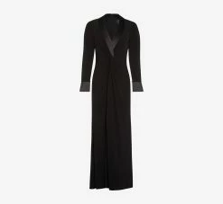 Adrianna Papell Tuxedo Mermaid Gown In Black -Adrianna Papell Shop AP1E208564 AA002 Regular Flat