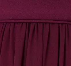 Adrianna Papell One-Shoulder Chiffon Long Gown In Cassis -Adrianna Papell Shop AP1E209149 AC507 Regular Alternate