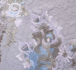 Adrianna Papell Floral Embroidered Gown In Blue Breeze -Adrianna Papell Shop AP1E209277 AD497 Regular Alternate