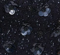 Adrianna Papell Long Hand Beaded 3D Floral Dress With Elbow Sleeves In Dusty Navy 11 Adrianna Papell Long Hand Beaded 3D Floral Dress With Elbow Sleeves In Dusty Navy -Adrianna Papell Shop AP1E209314 AK469 Regular Alternate