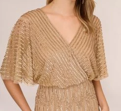 Adrianna Papell Hand-Beaded Illusion Long Column Blouson Gown In Champagne Gold 8 Adrianna Papell Hand-Beaded Illusion Long Column Blouson Gown In Champagne Gold -Adrianna Papell Shop AP1E209335 AQ298 Regular Detail 2f2a154b ed2c 4b07 8fd8 62542e05c19b