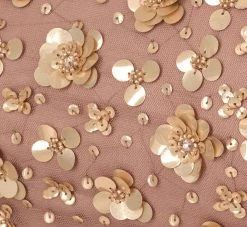 Adrianna Papell 3D Floral Hand-Beaded One-Shoulder Long Column Gown In Stone -Adrianna Papell Shop AP1E209866 AE549 Regular Alternate