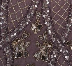 Adrianna Papell Sequin Beaded Gown With Sheer Cape Sleeves In Moonscape -Adrianna Papell Shop AP1E210128 AD542 Regular Alternate