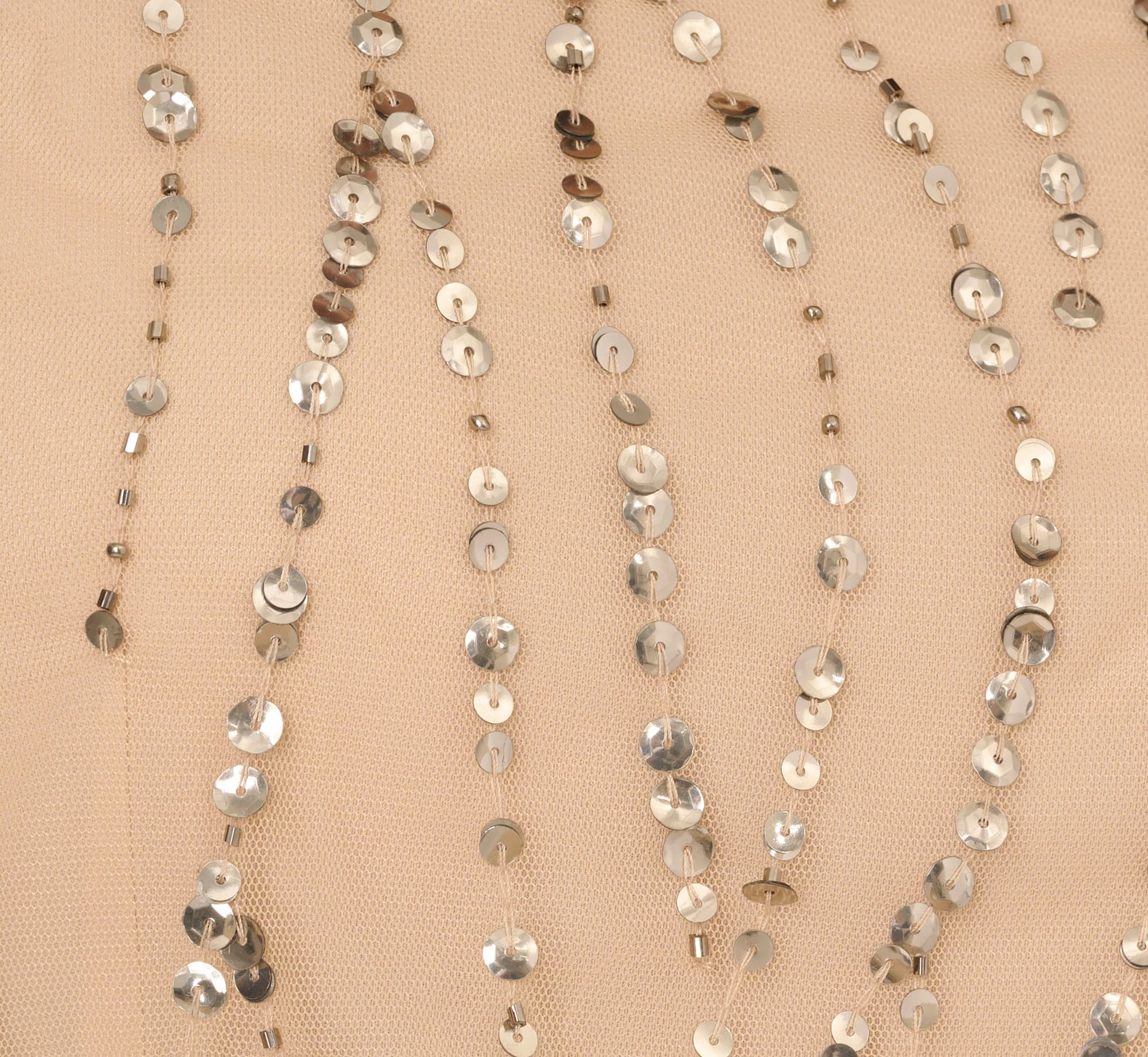 Adrianna Papell Hand-Beaded Blouson Long Gown In Nude 6 Adrianna Papell Hand-Beaded Blouson Long Gown In Nude - Image 6