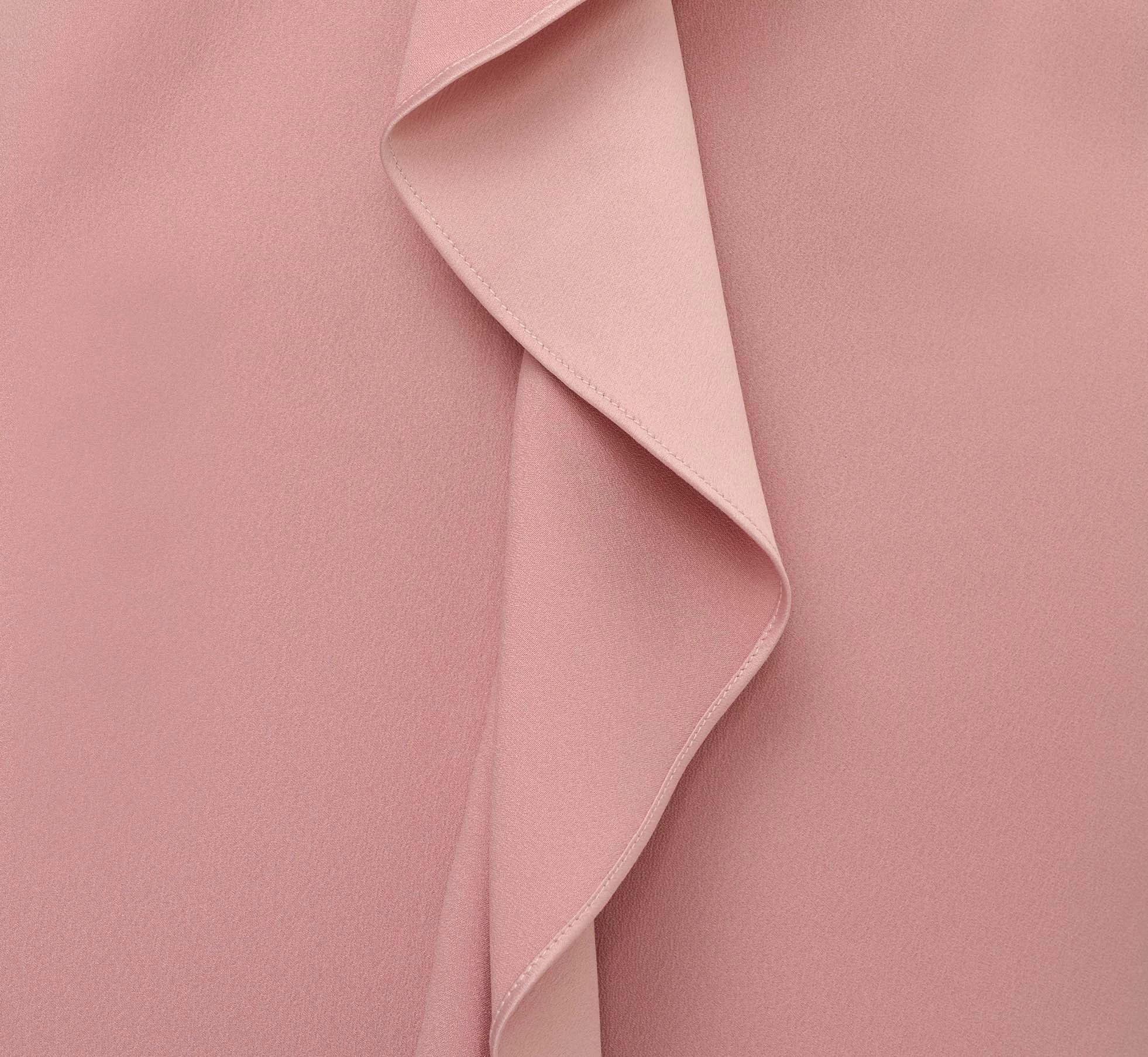 Adrianna Papell Satin Crepe Ruffle Front Long Gown In Steel Rose 6 Adrianna Papell Satin Crepe Ruffle Front Long Gown In Steel Rose - Image 6