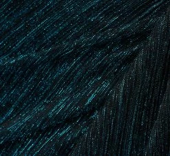 Adrianna Papell Metallic Crinkled Mesh Draped Long Gown In Teal Sapphire -Adrianna Papell Shop AP1E210265 AL473 Regular Alternate