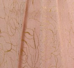 Adrianna Papell Metallic Rose Motif Off-The-Shoulder Long Gown In Rose Gold -Adrianna Papell Shop AP1E210267 AI298 Regular Alternate