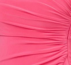 Adrianna Papell One Shoulder Draped Gown With Ring Detail In Pink Lotus -Adrianna Papell Shop AP1E210314 AG661 Regular Alternate