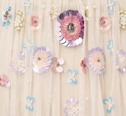 Adrianna Papell Ankle-Length Gown With Multicolor Floral Beading In Ivory Multi 10 Adrianna Papell Ankle-Length Gown With Multicolor Floral Beading In Ivory Multi -Adrianna Papell Shop AP1E210500 AA178 Regular Alternate