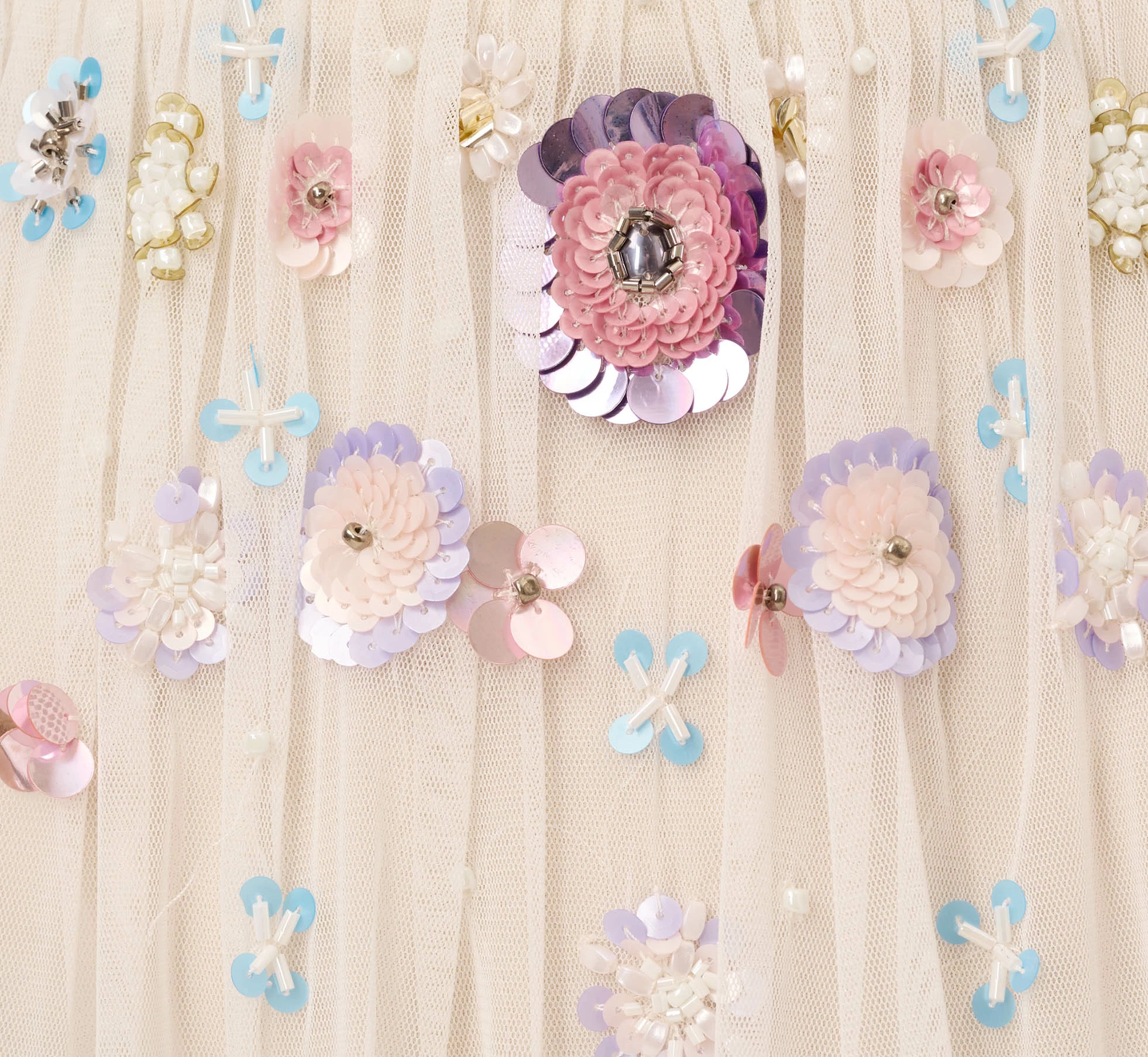 Adrianna Papell Ankle-Length Gown With Multicolor Floral Beading In Ivory Multi 5 Adrianna Papell Ankle-Length Gown With Multicolor Floral Beading In Ivory Multi - Image 5